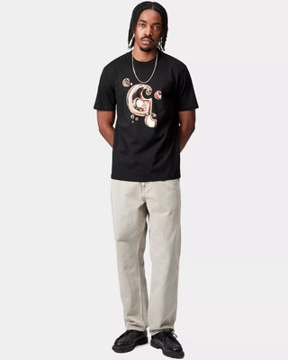 Carhartt WIP Solar Chrome C-Logo T-Shirt Black