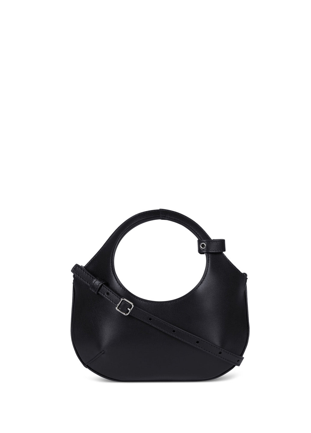 Courreges Mini Holy Leather Tote Bag Black 324GSA126CR0065