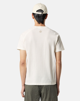 Stone Island 2100020 Organic Cotton 'Institutional Two' Print T-Shirt Ivory