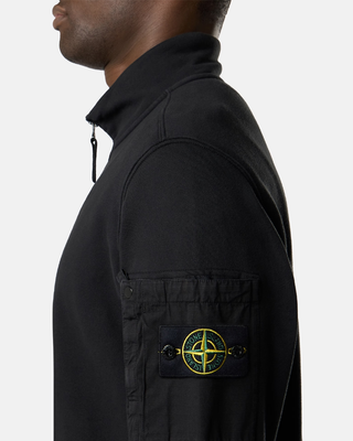 Stone Island 6100018 COTTON FLEECE Track Jacket Black