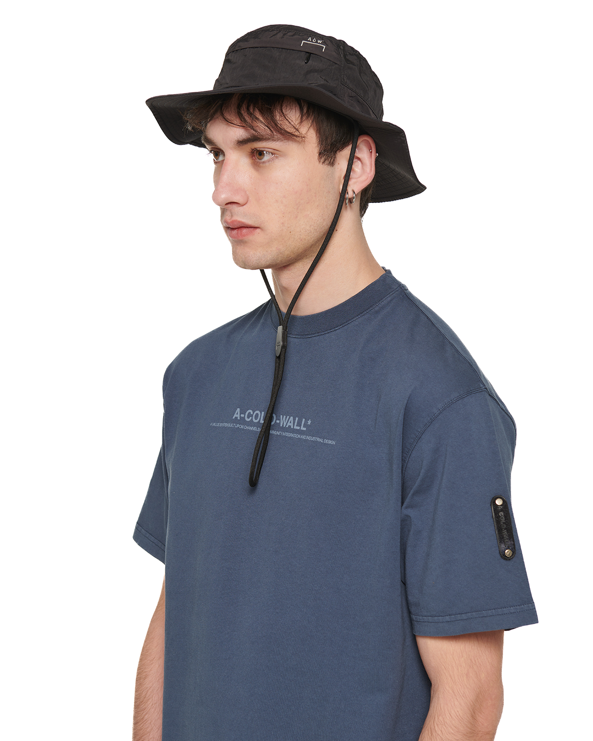 A-Cold-Wall SS24 Utile Drawstring Bucket Hat Onyx