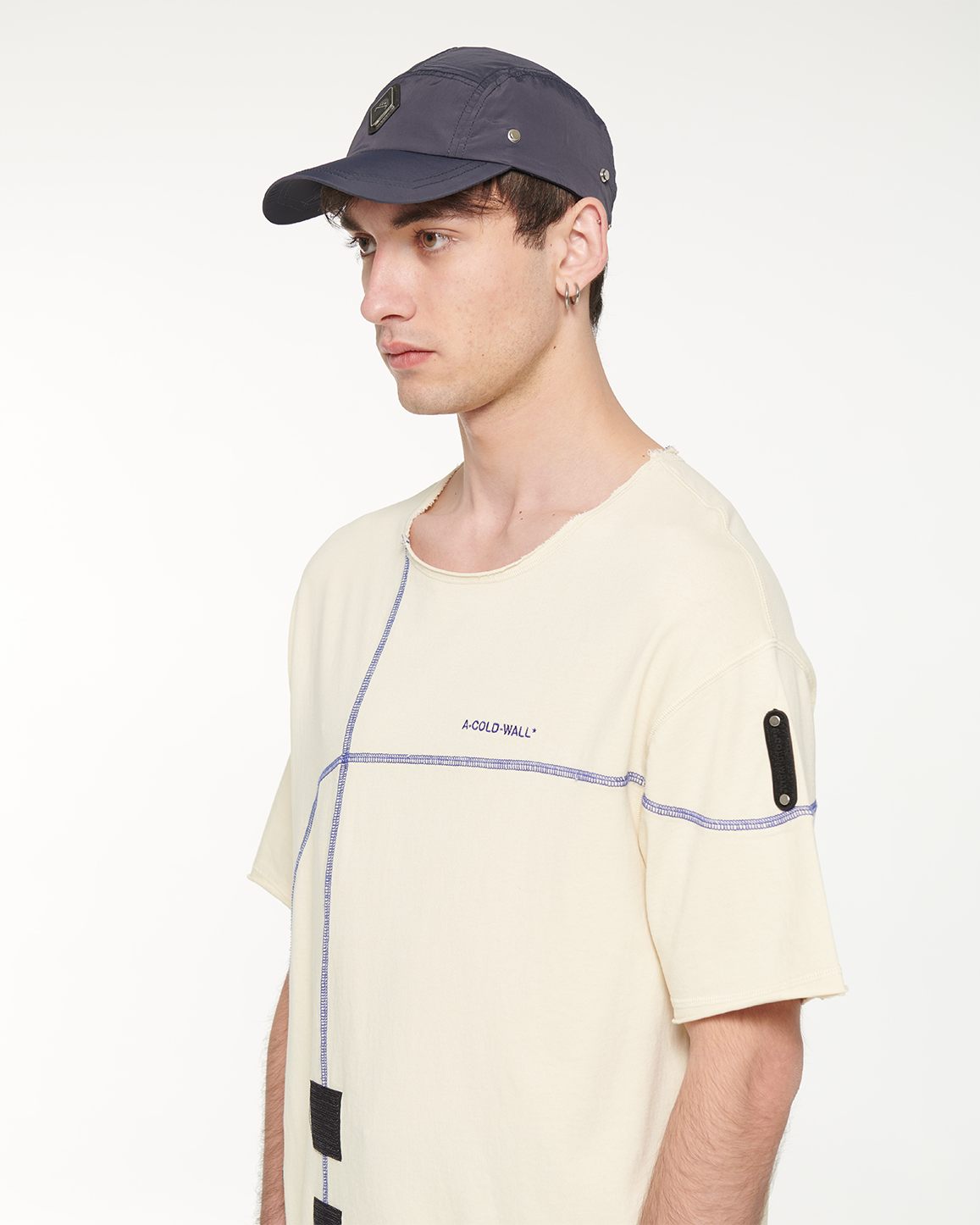 A-Cold-Wall SS24 Diamond Hooded Cap Navy