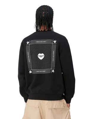Carhartt WIP Heart Bandana Sweat Black / White