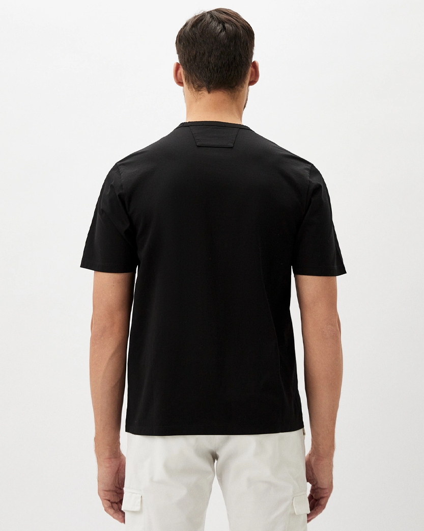 C.P. Company The Metropolis Series Mercerized Jersey Embossed Logo Badge T-Shirt Black