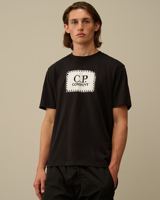 C.P. Company Logo Label T-Shirt Black 18CMTS029A005100W