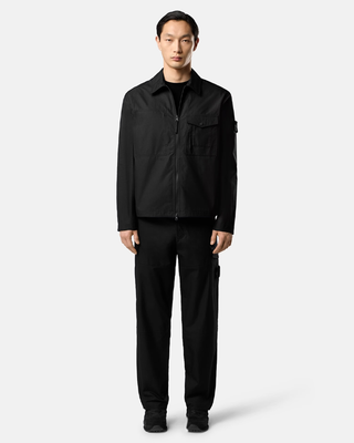 Stone Island 1200011 Cotton Overshirt Ghost Black