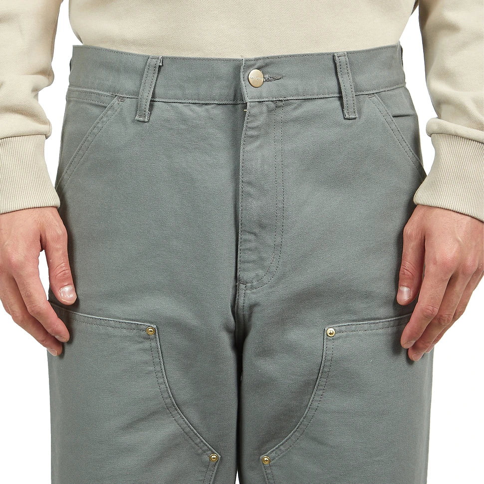 Carhartt WIP Double Knee Pants Dearborn Canvas Rinsed Green