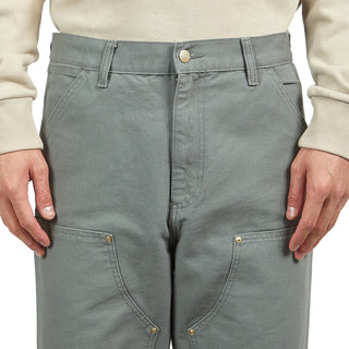 Carhartt WIP Double Knee Pants Dearborn Canvas Rinsed Green