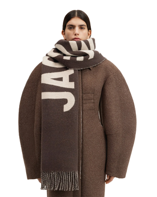 Jacquemus 'Lecharpe' Logo Scarf Multi Brown