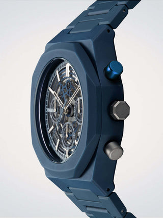 D1 Milano Polychrono Bracelet 40.5 mm Model B Blue PHBJ12