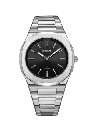D1 Milano Groovy Black 39 mm Silver UHBJ01