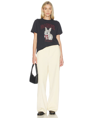 Ganni Bunny T-shirt Phantom Grey