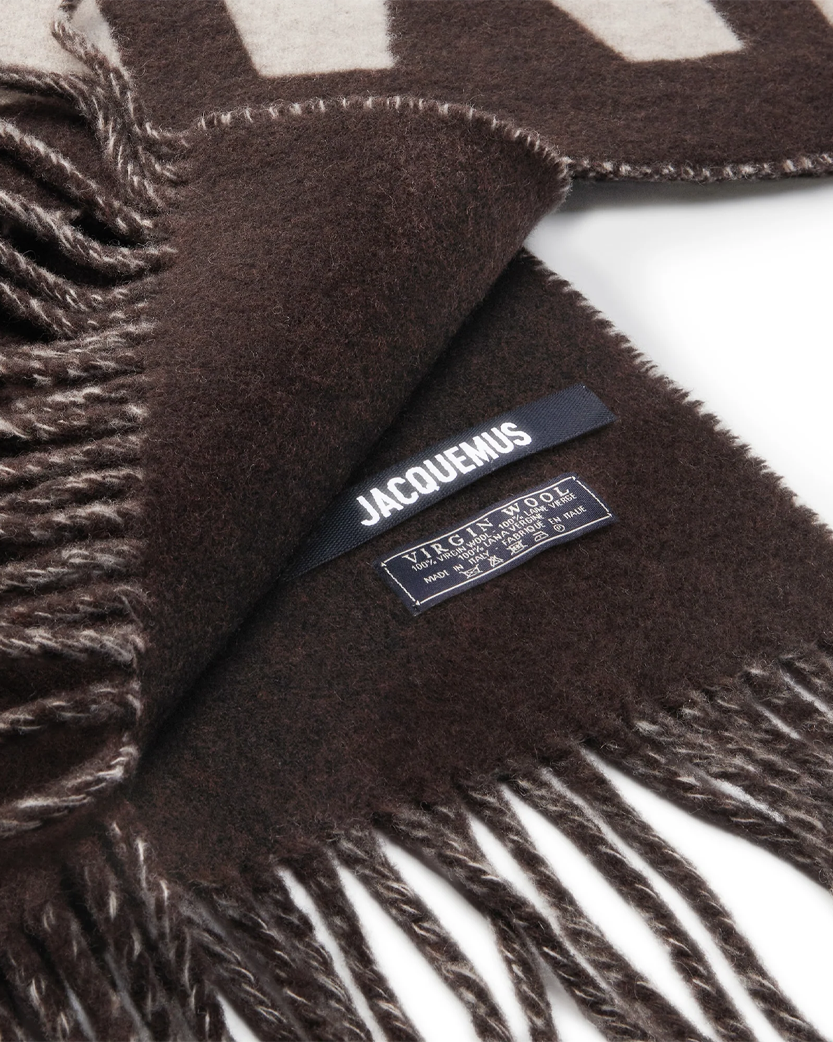 Jacquemus 'Lecharpe' Logo Scarf Multi Brown