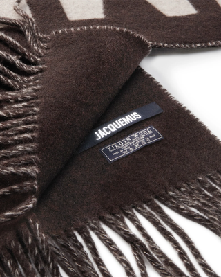 Jacquemus 'Lecharpe' Logo Scarf Multi Brown