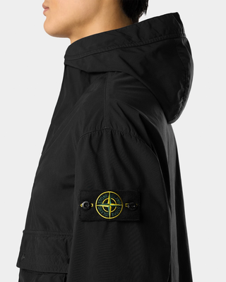 Stone Island 4100052 LIGHT COMPACT TOUCH POLY-TC Hooded Jacket Black