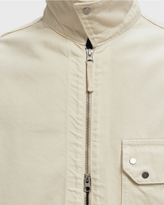 Stone Island 1200002 LIGHT BULL DENIM-TC Zip Overshirt Ivory