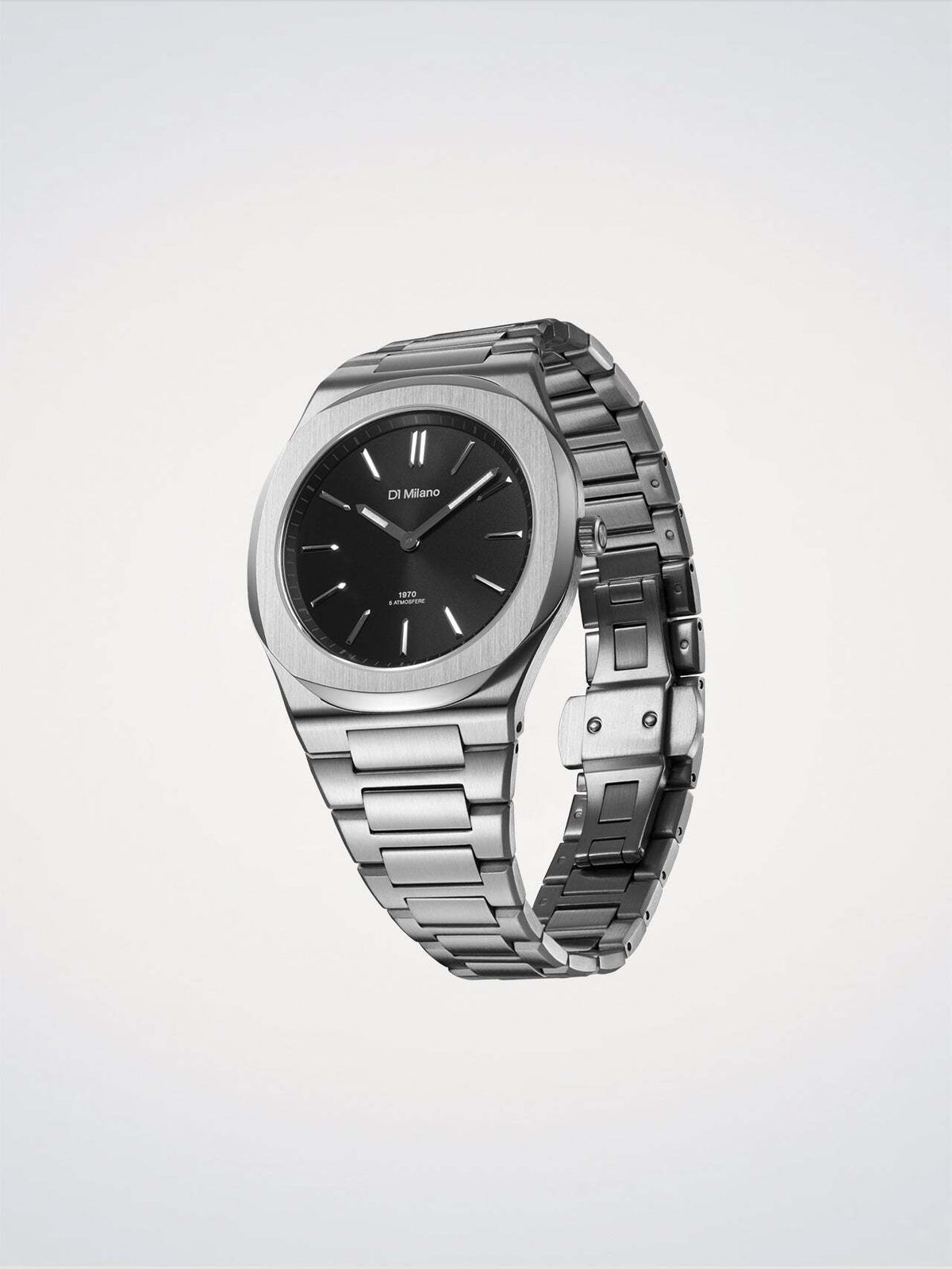 D1 Milano Groovy Black 39 mm Silver UHBJ01