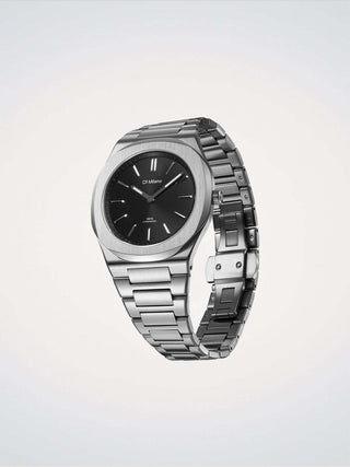 D1 Milano Groovy Black 39 mm Silver UHBJ01
