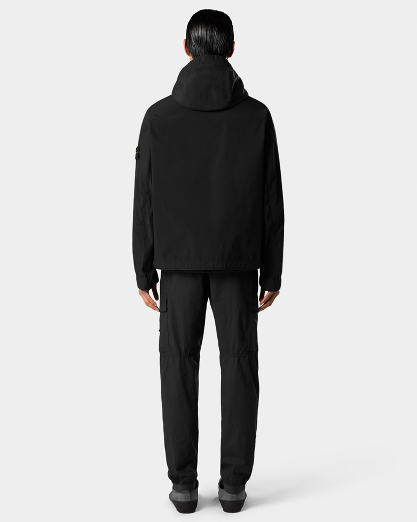 Stone Island 4100052 LIGHT COMPACT TOUCH POLY-TC Hooded Jacket Black