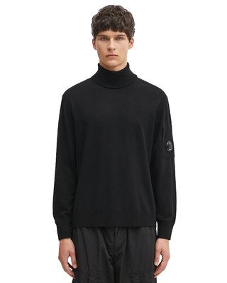 C.P. Company Virgin Wool Turtleneck Sweater Black 19CMKN035A005528A