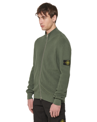 Stone Island 526D8 Zip cardigan Green