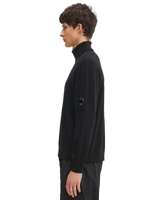 C.P. Company Virgin Wool Turtleneck Sweater Black 19CMKN035A005528A