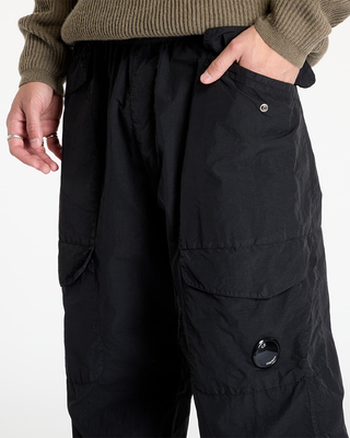 C.P. Company Flatt Nylon Loose Cargo Lens Pants Black 20CMPA140A005991G