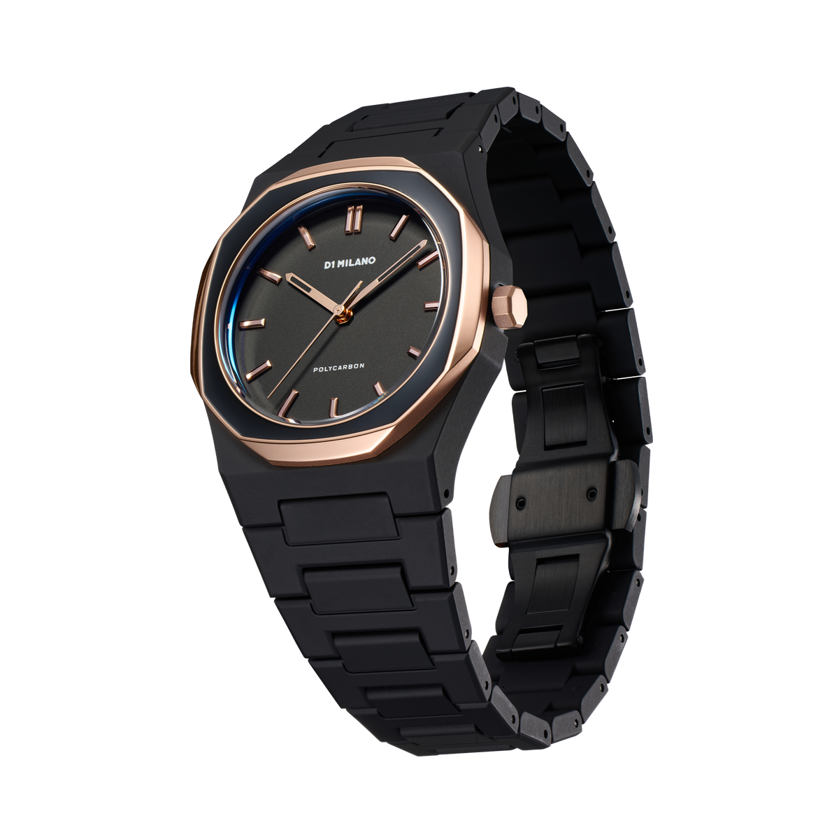 D1 Milano Polycarbon Bracelet 37 mm Gold Mesh PCBU14