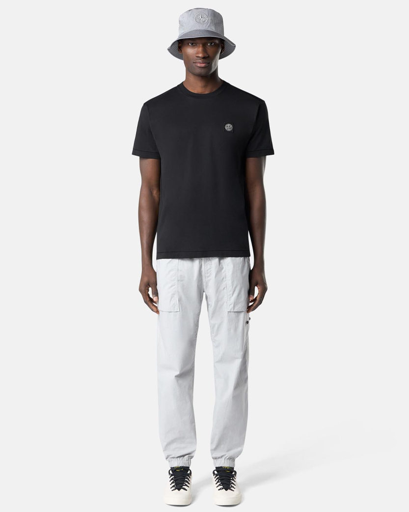 Stone Island 2100027 60/2 COTTON JERSEY T-shirt Compass Patch Black