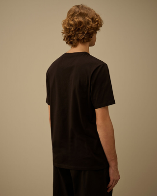 C.P. Company 30/1 Jersey Short Sleeve Chest Logo T-Shirt Black 20CMTS085A005100W