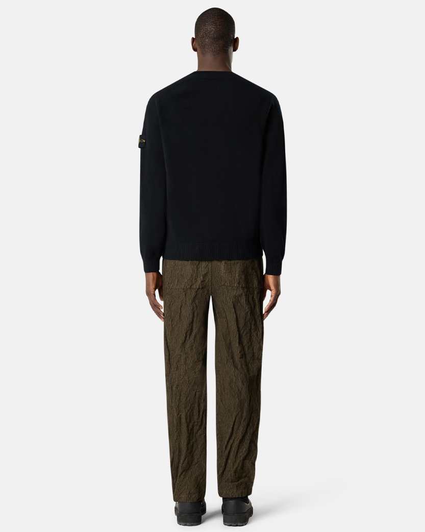 Stone Island 5100001 STRETCH RWS WOOL Sweater Black
