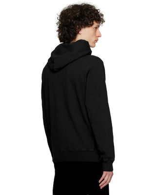 Stone Island 6100037 MALFILÉ FLEECE 'OLD' EFFECT Hoodie Black