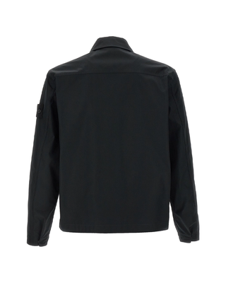 Stone Island 1200011 Cotton Overshirt Ghost Black