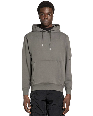C.P. Company Lens Cotton Hoodie Gunmetal Grey 20CMSS037A110044R