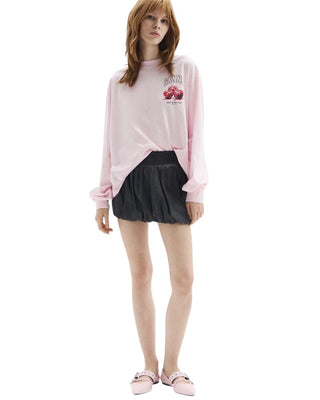 Ganni Fruit Long-Sleeve Chalk Pink