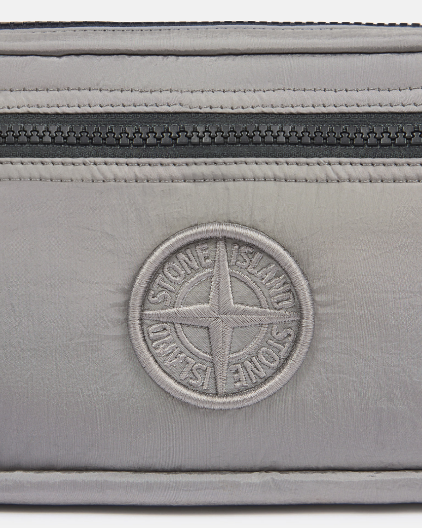 Stone Island 9200917 NYLON METAL IN ECONYL® Padded Zip Pouch Pearl Grey