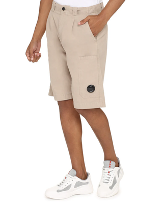 C.P. Company Cotton Linen Utility Shorts Beige 14CMBE266A006505G