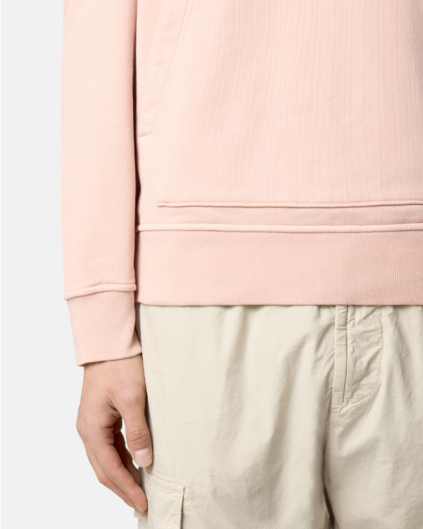 Stone Island 6100045 Organic Cotton Fleece Hoodie Pink