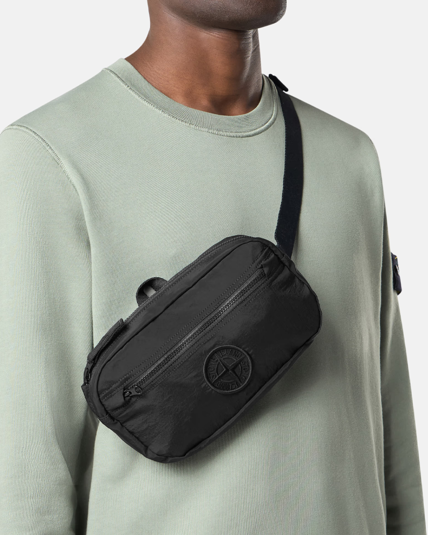 Stone Island 9200915 Nylon Metal Padded Belt Bag Black