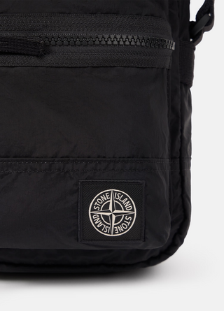 Stone Island 9200015 COATED NYLON METAL IN ECONYL® Pouch Bag Black