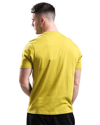 C.P. Company Jersey 30/1 Short Sleeve Logo Label T-Shirt Antique Moss Yellow 20CMTS723A005100W