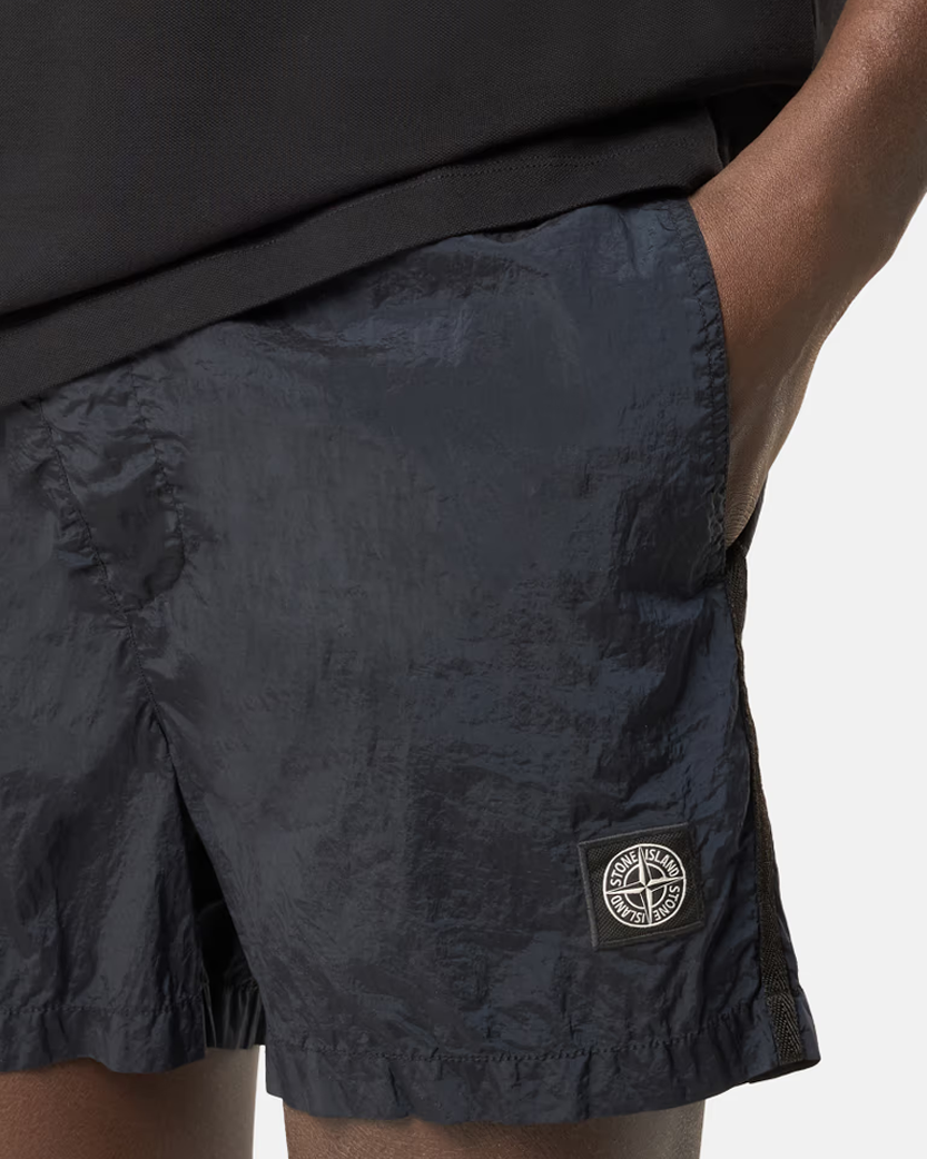 Stone Island B100006 Nylon Metal Short Swim Trunks Navy Blue