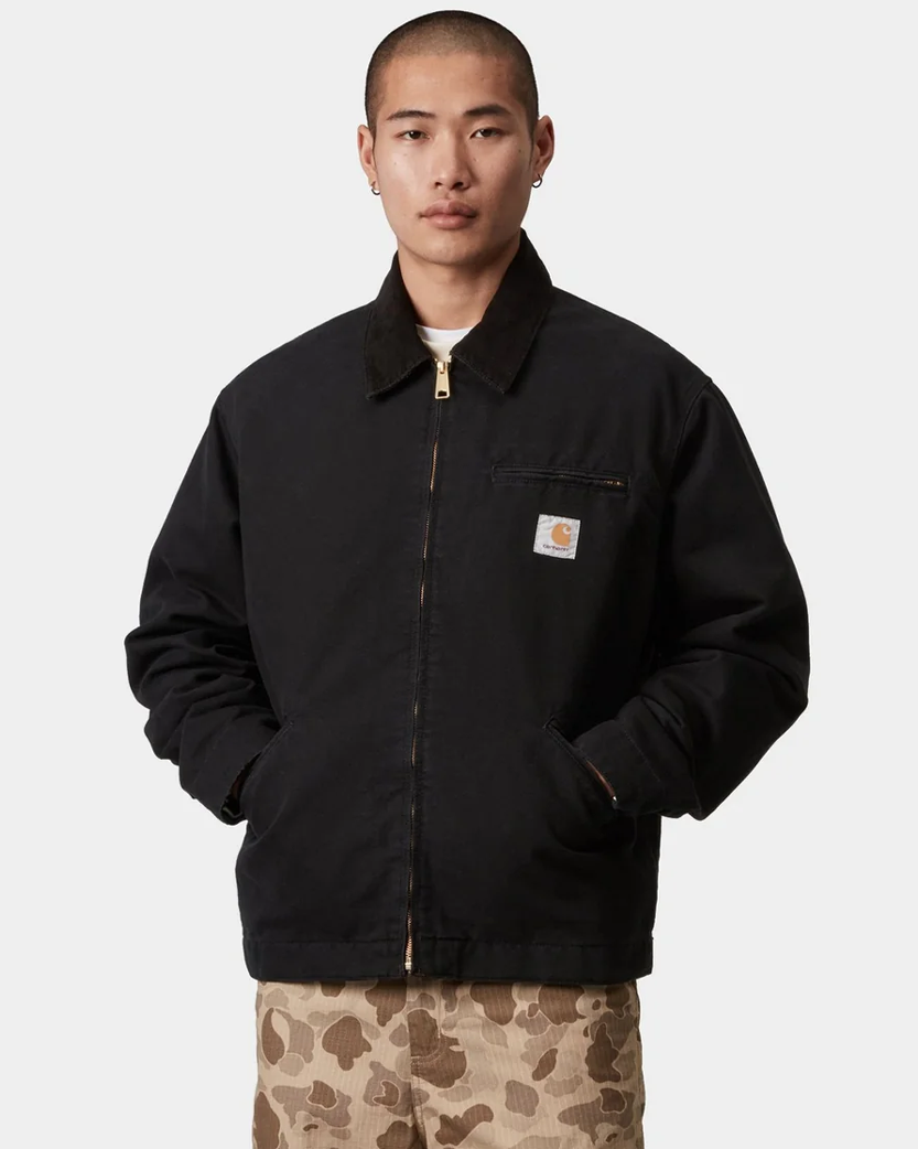 Carhartt WIP OG Detroit Jacket (Spring) Aged Canvas Black