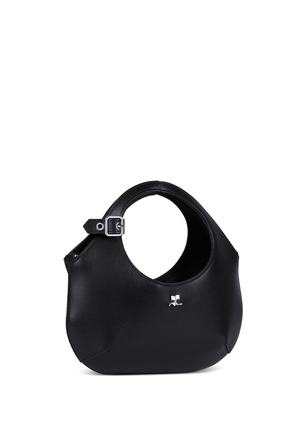 Courreges Mini Holy Leather Tote Bag Black 324GSA126CR0065