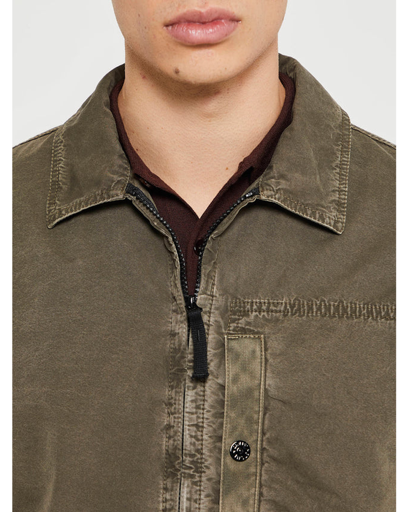 Stone Island 1200032 Zipped Cotton Jacket Military Green