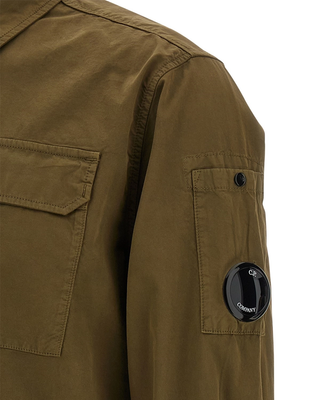 C.P. Company Gabardine Zip Overshirt Green RCCMOS705A110143G
