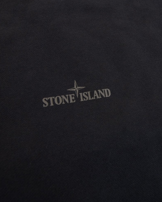 Stone Island 6100018 COTTON FLEECE Crewneck Sweatshirt 'Industrial Four' Print Black