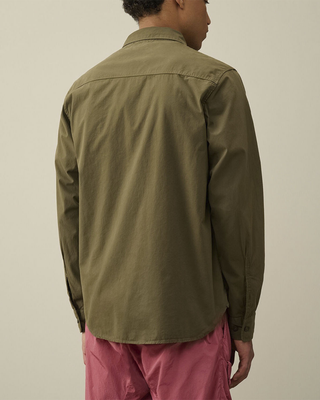C.P. Company Gabardine Zip Overshirt Green RCCMOS705A110143G
