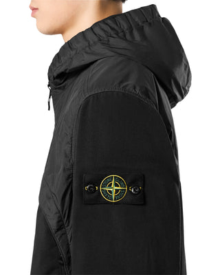 Stone Island 4100041 CRINKLE REPS R-NY Hooded Jacket Black