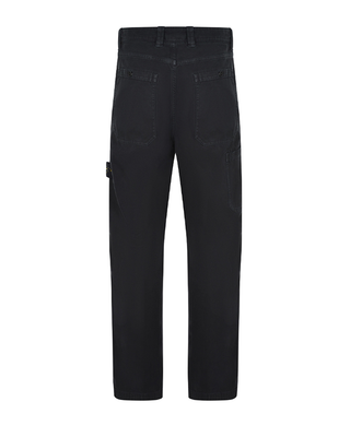 Stone Island 3100008 ORGANIC PANAMA COTTON 'OLD' EFFECT Pants Black
